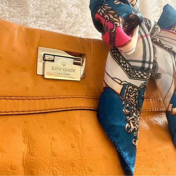 Kate Spade New York Windsor Square Gabrielle Ostrich Embossed Leather Tote - Picture 3 of 16